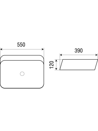Раковина из сантехнического фаянса WeltWasser WW SK 10000003831 60х40 подвесная цвет белый без отверстий под смеситель