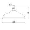 Верхний душ LeMark LM9830G золото