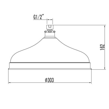 Верхний душ LeMark LM9830G золото