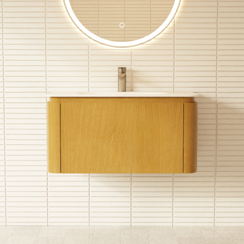 Тумба под раковину ArtDecco Coco (Коко) ACC08W14S000 80x45x40 подвесная цвет белый дуб - фото 4