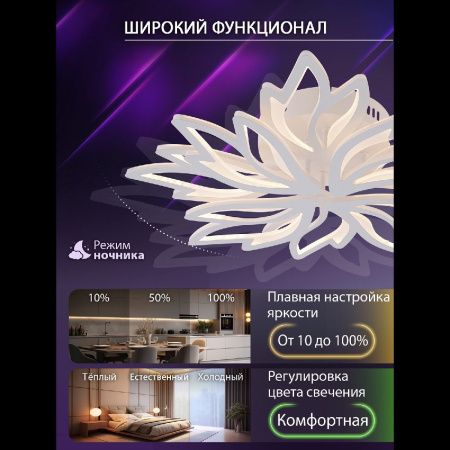 Люстра потолочная Natali Kovaltseva Rif (Риф) LED LAMPS 81118/6C