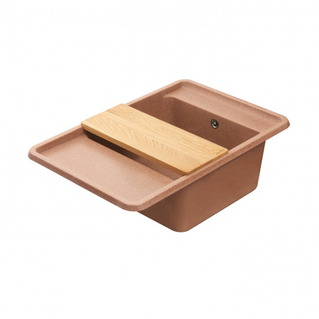 Кухонная мойка Aquaton Беллис 1A725032BS270 78х51 цвет коричневый поверхность матовая