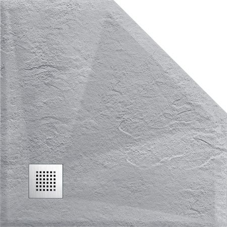 Душевой поддон из искусственного камня Vincea H25 VST-4SP1010G 100х100 серый