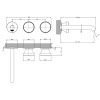 Смеситель для раковины Gessi Origini 66090#031 встраиваемый в стену хром (внешняя часть)