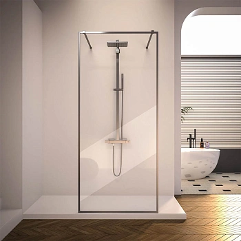 Душевая перегородка Veconi Korato KR90GR-120-01-C4 120х200 стекло прозрачное профиль графит брашированный