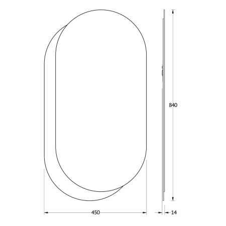 Зеркало Evoform Double BY 0301 50х80 подвесное