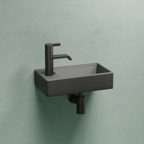 Раковина Ceramica Nova ELEMENT 42 см CN6051RMDH подвесная цвет темный антрацит матовый - фото 2
