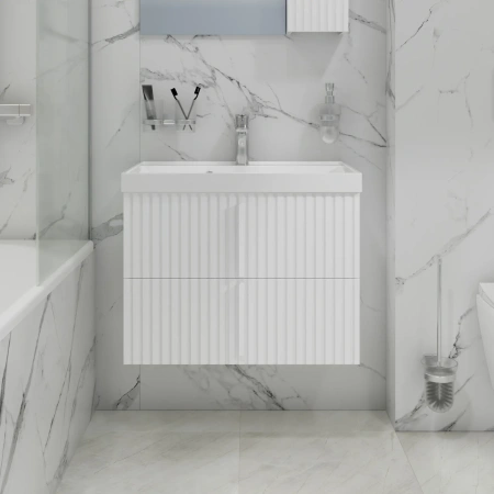 Тумба под раковину СанТа Юпитер 700366 70х40 подвесная цвет белый