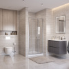Душевая дверь BelBagno UNO-195 UNO-195-BF-3-90-C-IN 90х195 стекло прозрачное профиль сатин