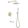 Душевая система Abber AF8817G встраиваемая в стену цвет золото с термостатом