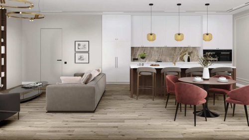 Кварцвиниловая плитка Damy Floor FAMILY LVT 1508-1-LVT Дуб Лофт толщина 0.25 см 43 класс 1227х187 - фото 5