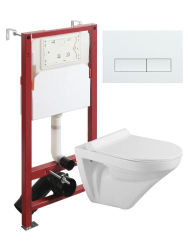 Комплект унитаз с инсталляцией и клавишей смыва Agger ATI06100+APB288