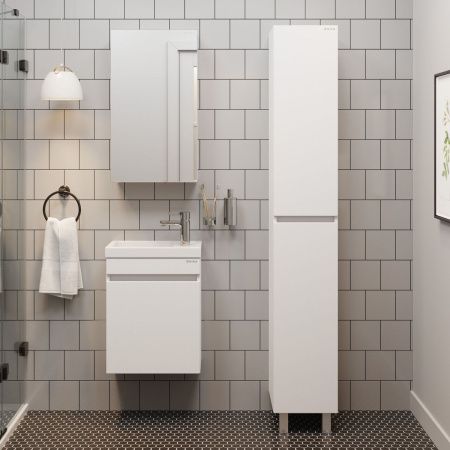 Тумба под раковину Onika Милтон 104513 40х20 подвесная цвет белый