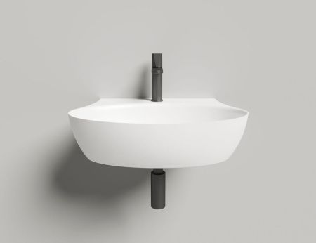 Раковина из искусственного камня S-Stone Salini ALDA 140321M 60х50 накладная цвет белый 1 отверстие под смеситель