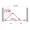 Душевая дверь BelBagno ALBANO ALBANO-BS-12-60-L-Cr стекло прозрачное профиль хром