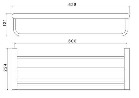 Полка в ванную комнату Aquatek ЛИРА AQ4415MB
