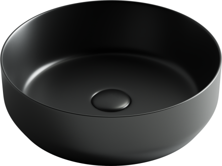 Раковина из сантехнического фарфора Ceramica Nova ELEMENT CN6022MB 40х40 накладная цвет черный без отверстий под смеситель