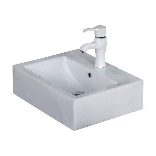 Раковина из сантехнического фарфора Melana 7033-805 53х42 накладная цвет белый 1 отверстие под смеситель - фото 5