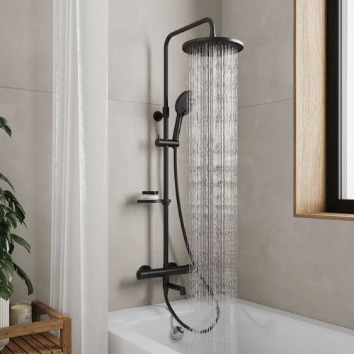 Душевая стойка Milardo Ideal Spa ILSBLTHM06 настенная цвет черный матовый - фото 3