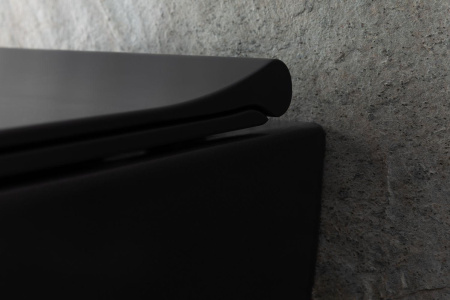 Чаша унитаза подвесная Allen Brau Priority 4.31002.31 цвет черный матовый без сиденья безободковая каскадный смыв