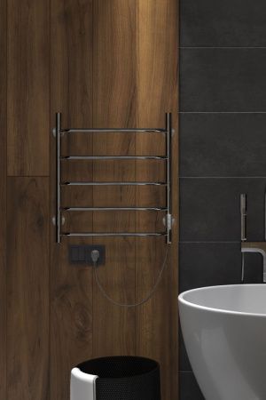 Полотенцесушитель электрический Indigo Roof Lux LCRLE60-50Rt 55х60 хром