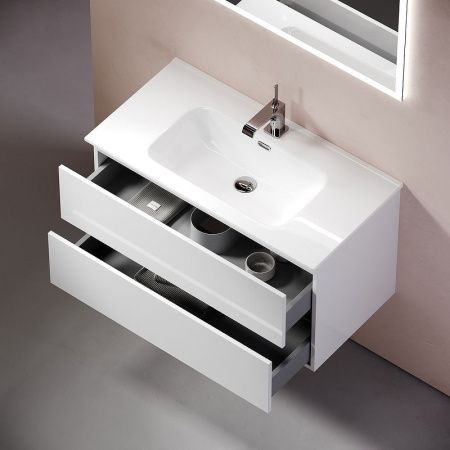 Тумба под раковину Sancos Urban UR90W 90х50 подвесная цвет белый