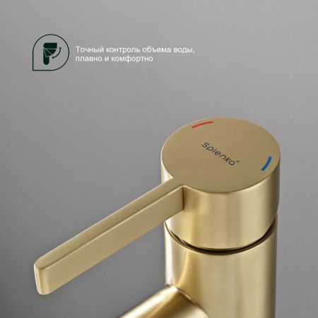 Смеситель для раковины Splenka S221 S221.15.03 на столешницу золото