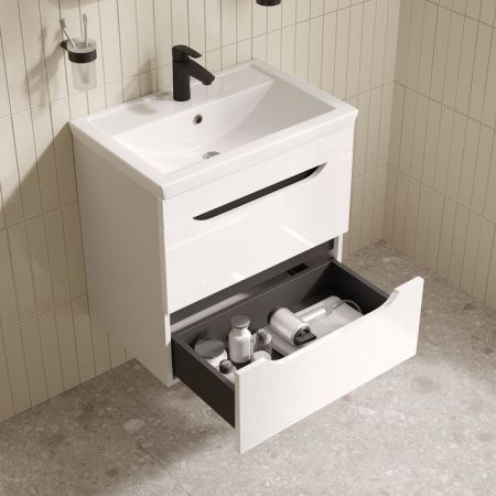 Тумба с раковиной Iddis Ray RAY60W0i95K 60х40 подвесная цвет белый