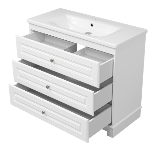 Тумба под раковину Misty Ларго П-Лар-07100-01-3Я 99х45х84 напольная - фото 4