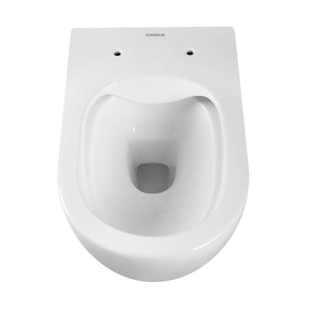 Унитаз подвесной CHARUS TORRE BIANCA EWC700-125W белый с сиденьем микролифт безободковый каскадный смыв