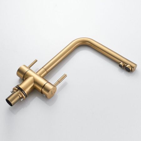 Смеситель для кухни Shevanik S468G на мойку золото
