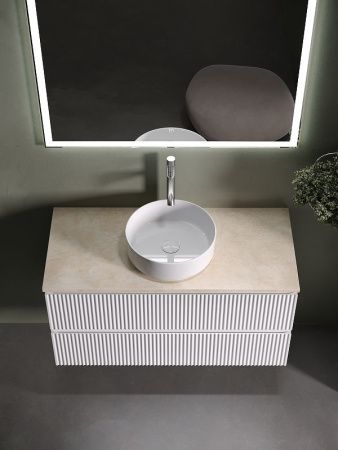 Тумба под раковину Sancos SNOB R SNR100W 100х40 подвесная цвет белый