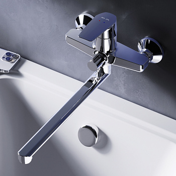 Смеситель для ванны и душа Am.Pm Gem F90A90000 настенный хром без термостата