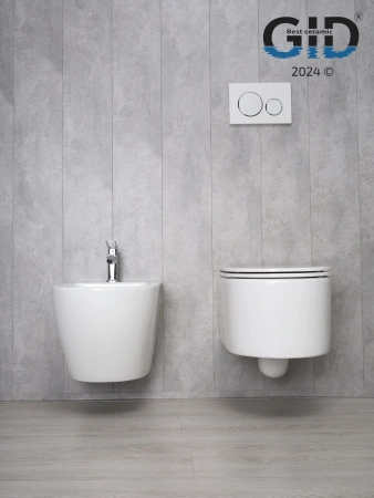 Унитаз подвесной Gid Concavo 62233Y белый с сиденьем микролифт безободковый смыв торнадо