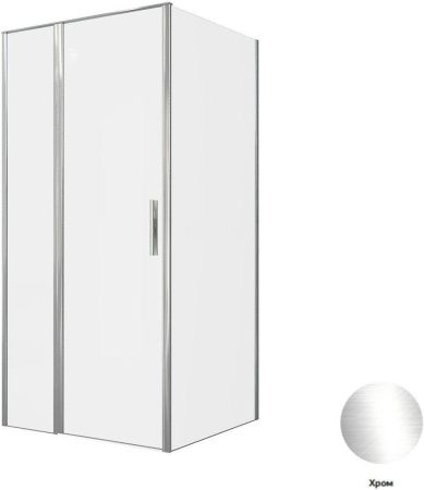 Душевой уголок Allen Brau Priority 3.31028.00 + 3.31043.00 100х90 стекло прозрачное профиль хром без поддона