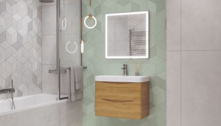 Тумба под раковину Velvex CLAY tpCLA.70.2Y-230 70х30 подвесная цвет коричневый