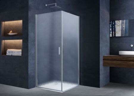 Душевой уголок Vincea Alpha VSR-3ALP9090MT 90х90 стекло текстурное профиль хром без поддона