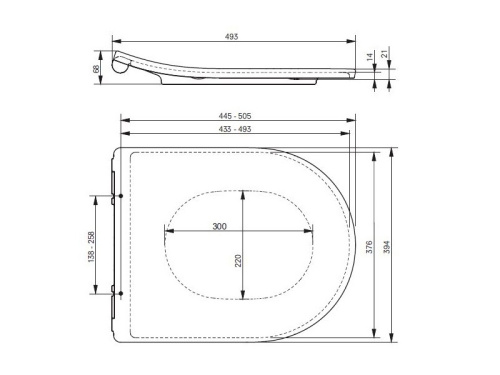 Крышка сиденье TOTO TC514G - фото 3