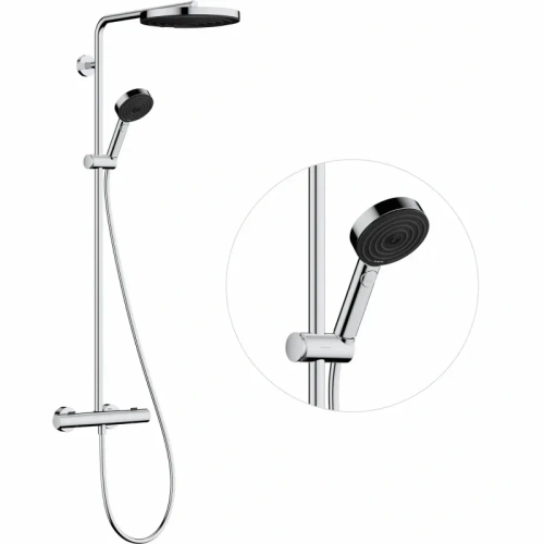 Душевая стойка Hansgrohe Pulsify S Puro 260 24236000 настенная цвет хром с термостатом - фото 2