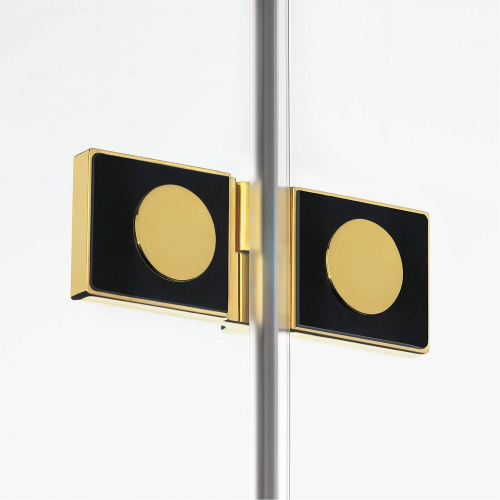 Душевая дверь New Trendy AVEXA GOLD BRUSHED EXK-1717 90х200 стекло прозрачное профиль золото брашированное - фото 5