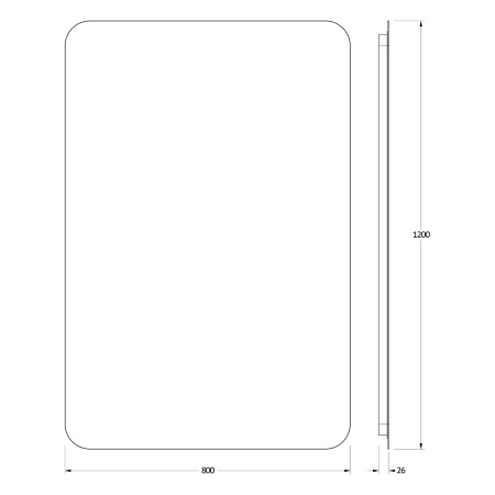 Зеркало в ванную Defesto OPTI DF 2820S 80х120