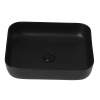 Раковина керамическая Abber RECHTECK AC2202MB 50х39 накладная цвет черный матовый без отверстий под смеситель