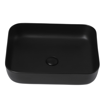Раковина керамическая Abber RECHTECK AC2202MB 50х39 накладная цвет черный матовый без отверстий под смеситель
