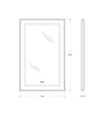 Зеркало BelBagno Kraft SPC-KRAFT-500-800-LED-TCH-WARM 50х80 - фото 5