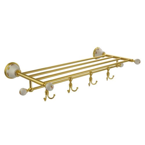 Полка-держатель для полотенец с 4-мя крючками Migliore Provance 17702