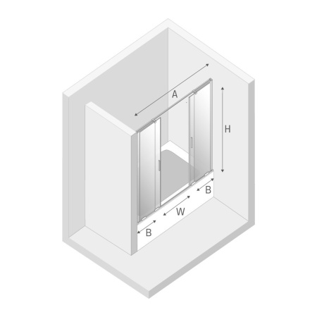 Душевая шторка на ванну New Trendy SMART EXK-4104 140х150 стекло прозрачное профиль хром глянцевый ориентация универсальная