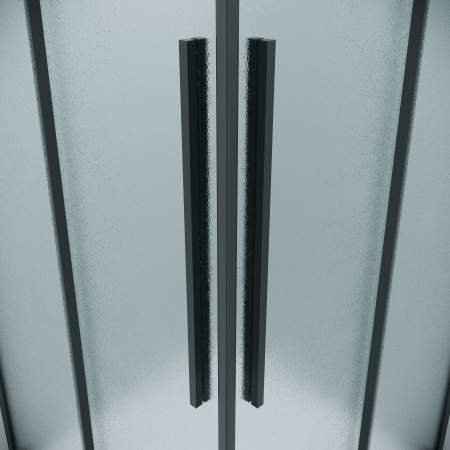 Душевая дверь Grossman Galaxy 1/2.K33.01.10.21.02 100х195 стекло текстурное профиль черный матовый