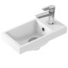 Раковина из сантехнического фарфора Onika Como UM-COM40/1 40х20 накладная цвет белый 1 отверстие под смеситель