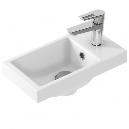 Раковина из сантехнического фарфора Onika Como UM-COM40/1 40х20 накладная цвет белый 1 отверстие под смеситель