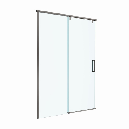 Душевая дверь BelBagno SOFT CLOSE-1 SOFT_CLOSE-1-BF-1-130-C-GM 130х200 стекло прозрачное профиль оружейная сталь